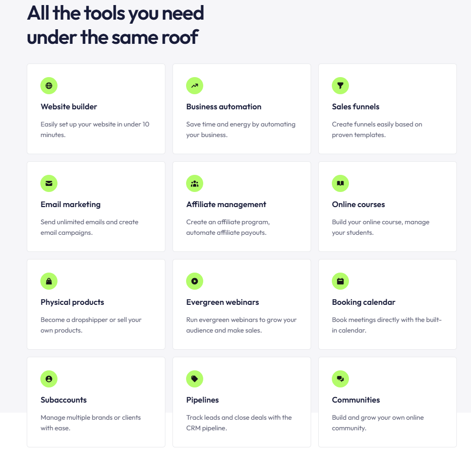 Systeme.io Funnel Features